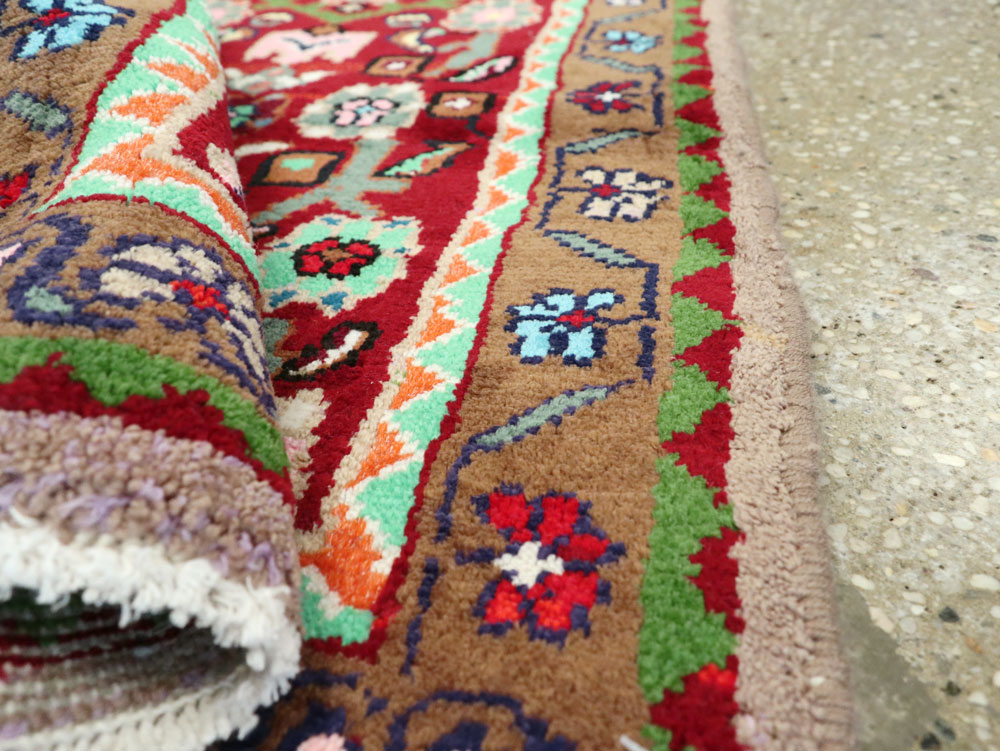 Vintage Persian Hamadan Rug, No.26199 - Staging