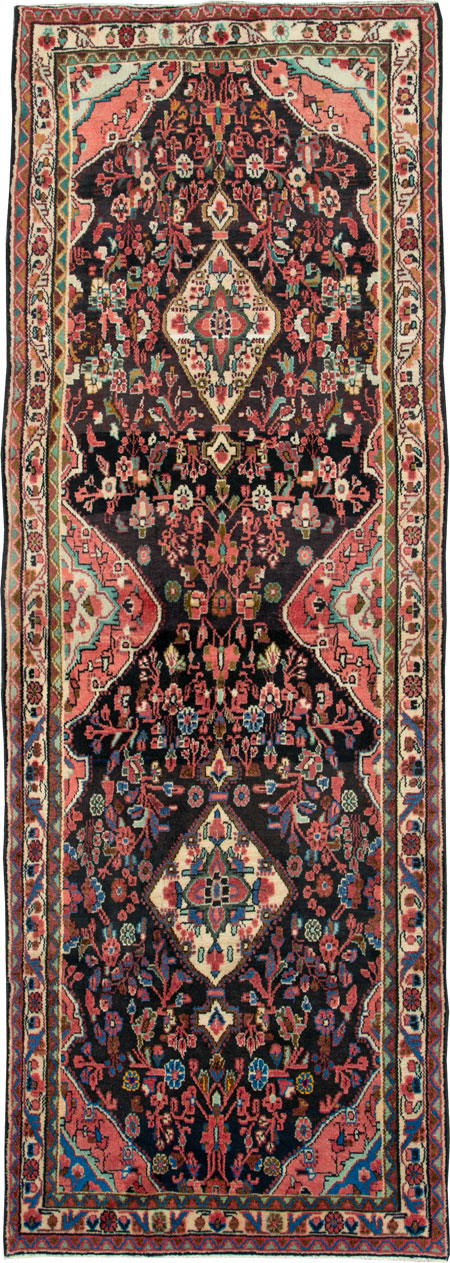 Vintage Persian Hamadan Runner, No.26203 - Staging