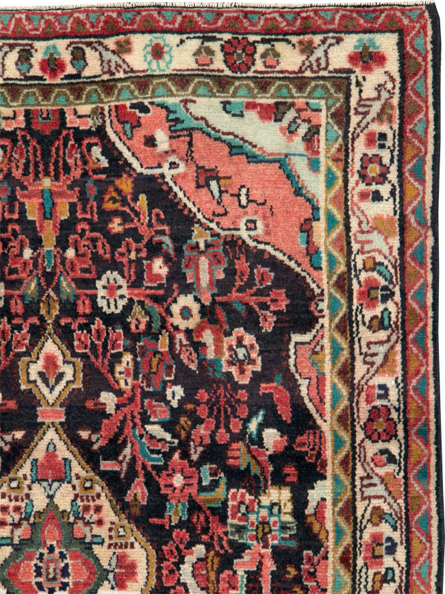 Vintage Persian Hamadan Runner, No.26203 - Staging