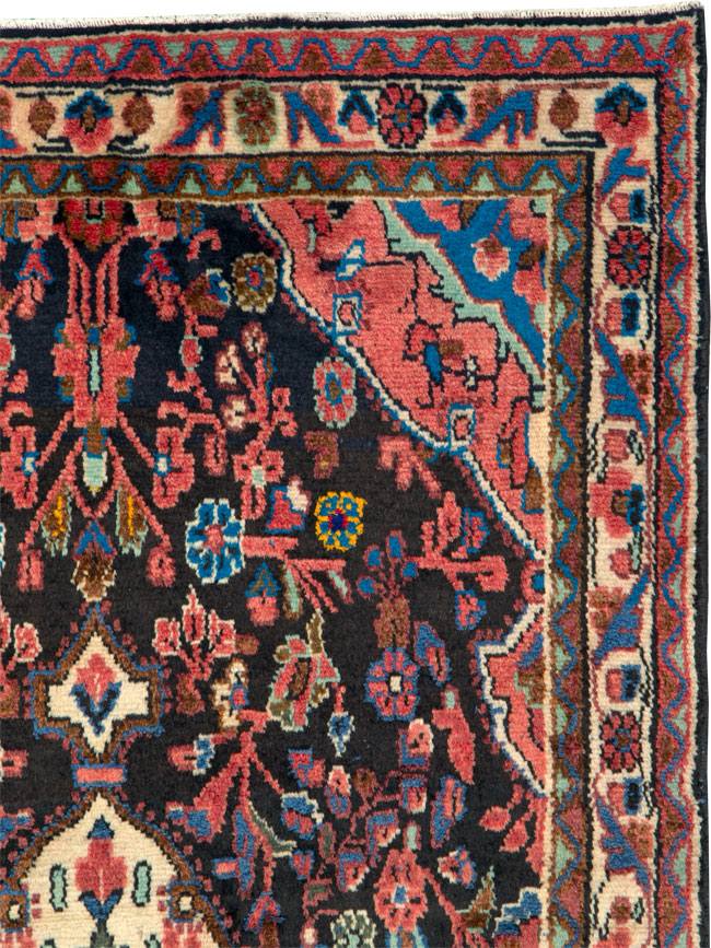 Vintage Persian Hamadan Runner, No.26203 - Staging