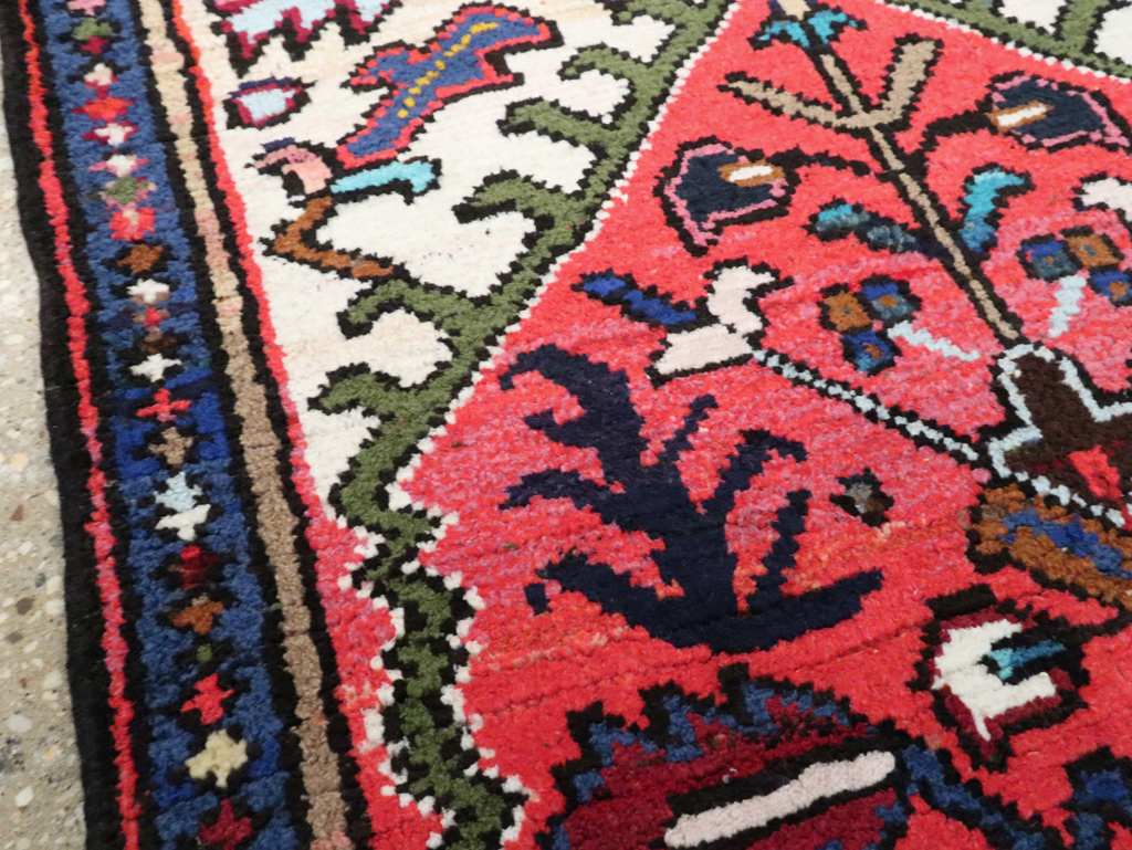 Vintage Persian Hamadan Rug, No.26207 - Staging