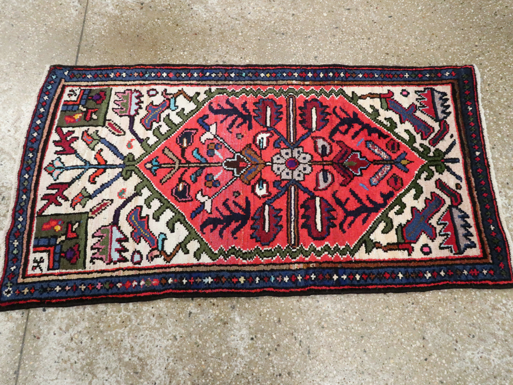 Vintage Persian Hamadan Rug, No.26207 - Staging