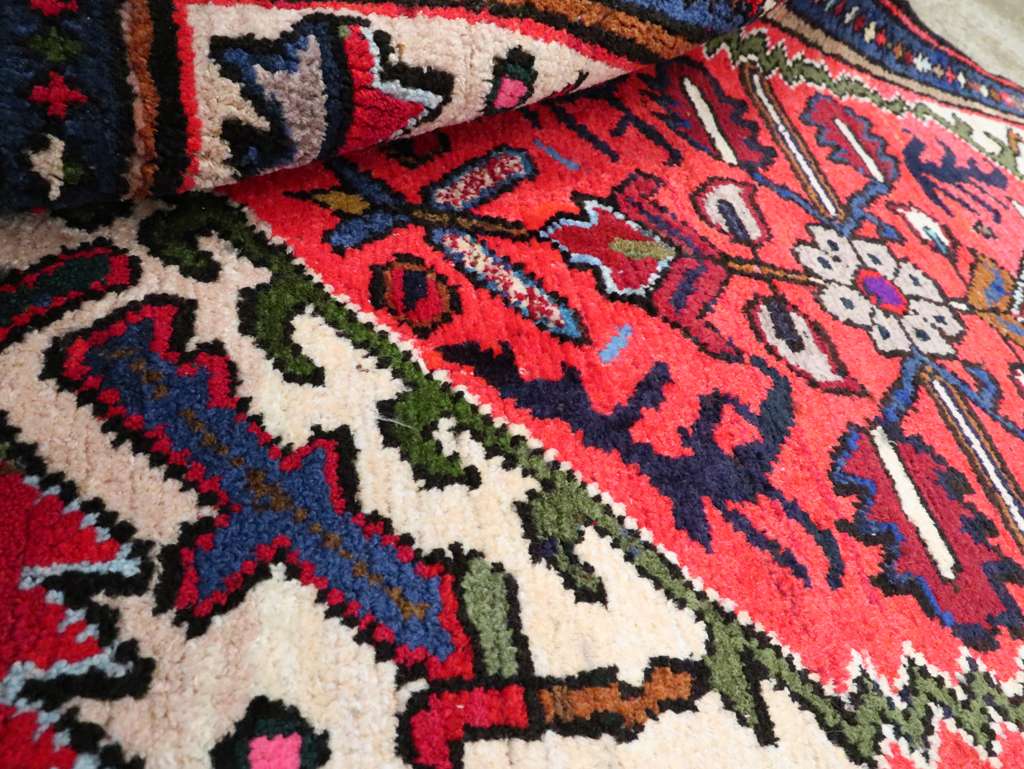 Vintage Persian Hamadan Rug, No.26207 - Staging