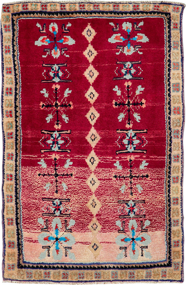 Vintage Persian Hamadan Rug, No.26208 - Staging