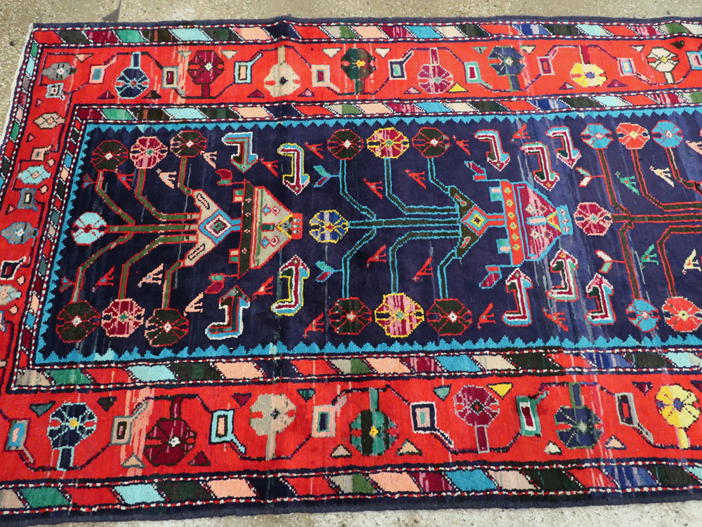 Vintage Persian Hamadan Rug, No.26214 - Staging