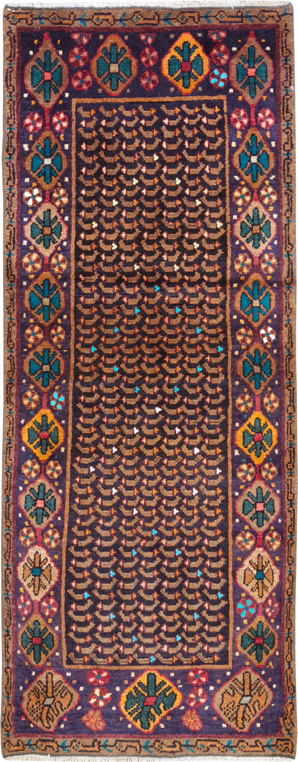 Vintage Persian Baluch Throw Rug, No.26219 - Staging