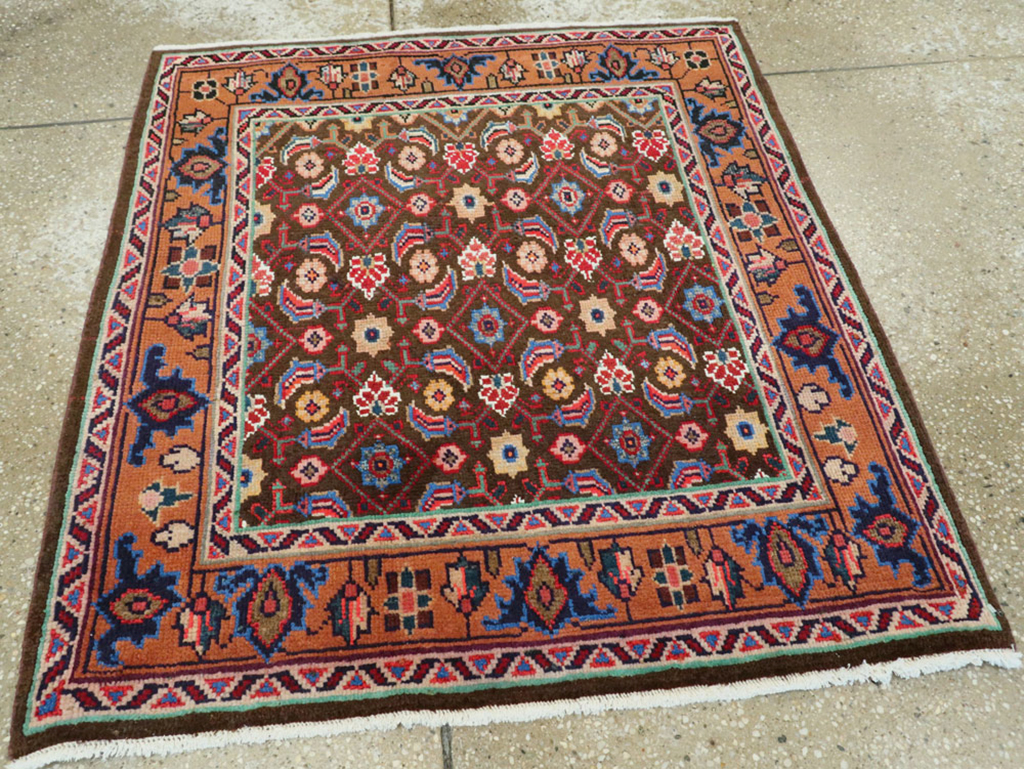Vintage Persian Hamadan Rug, No.26223 - Staging
