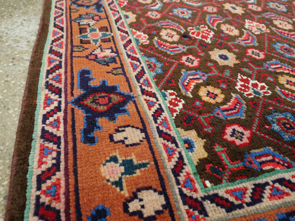 Vintage Persian Hamadan Rug, No.26223 - Staging