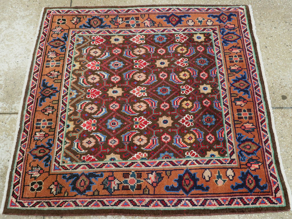 Vintage Persian Hamadan Rug, No.26223 - Staging