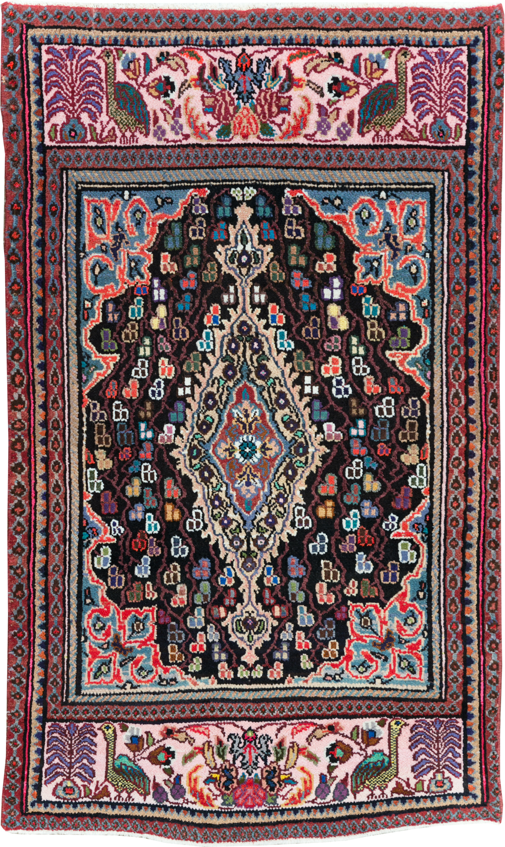 Vintage Persian Hamadan Rug, No.26224 - Staging