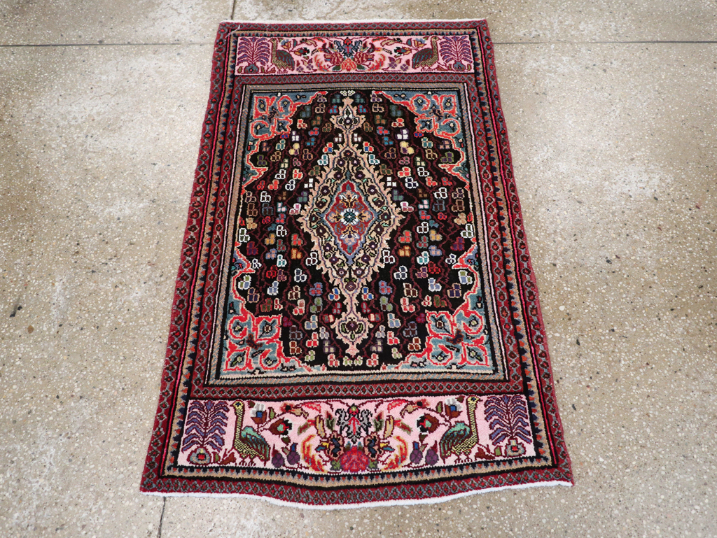 Vintage Persian Hamadan Rug, No.26224 - Staging