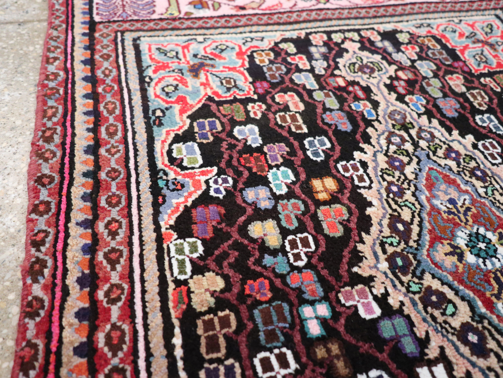 Vintage Persian Hamadan Rug, No.26224 - Staging