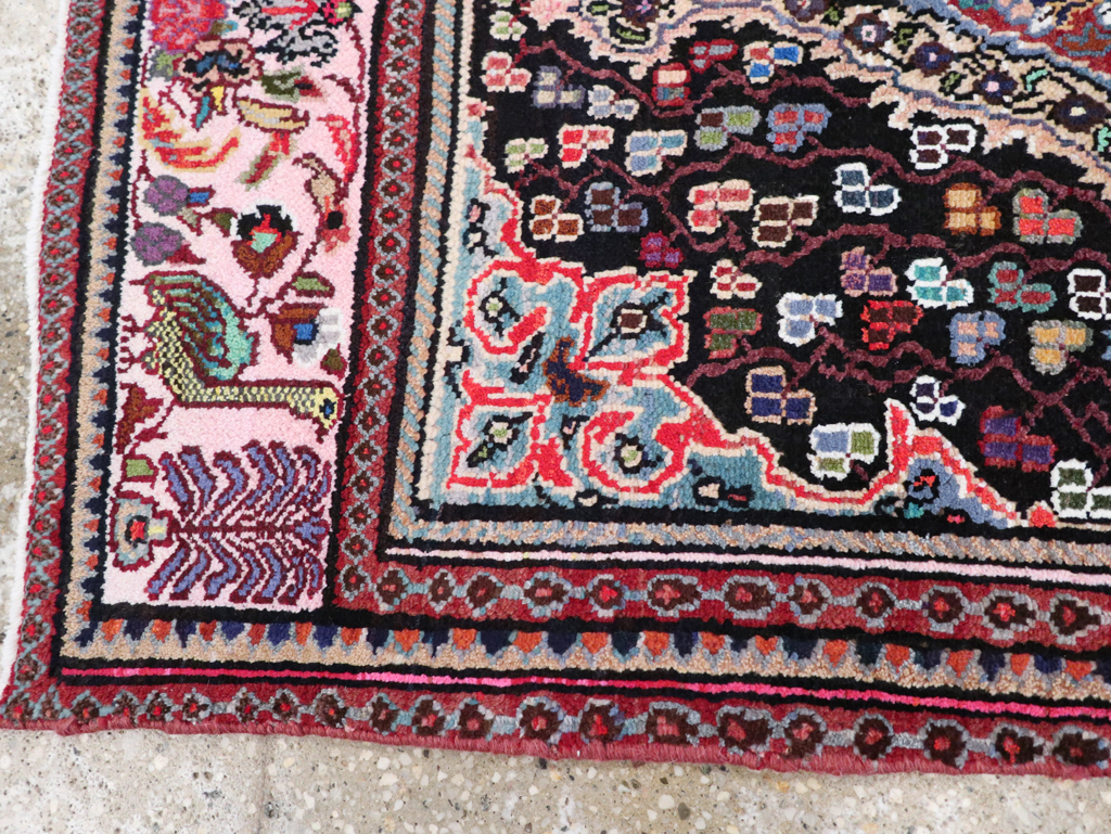 Vintage Persian Hamadan Rug, No.26224 - Staging