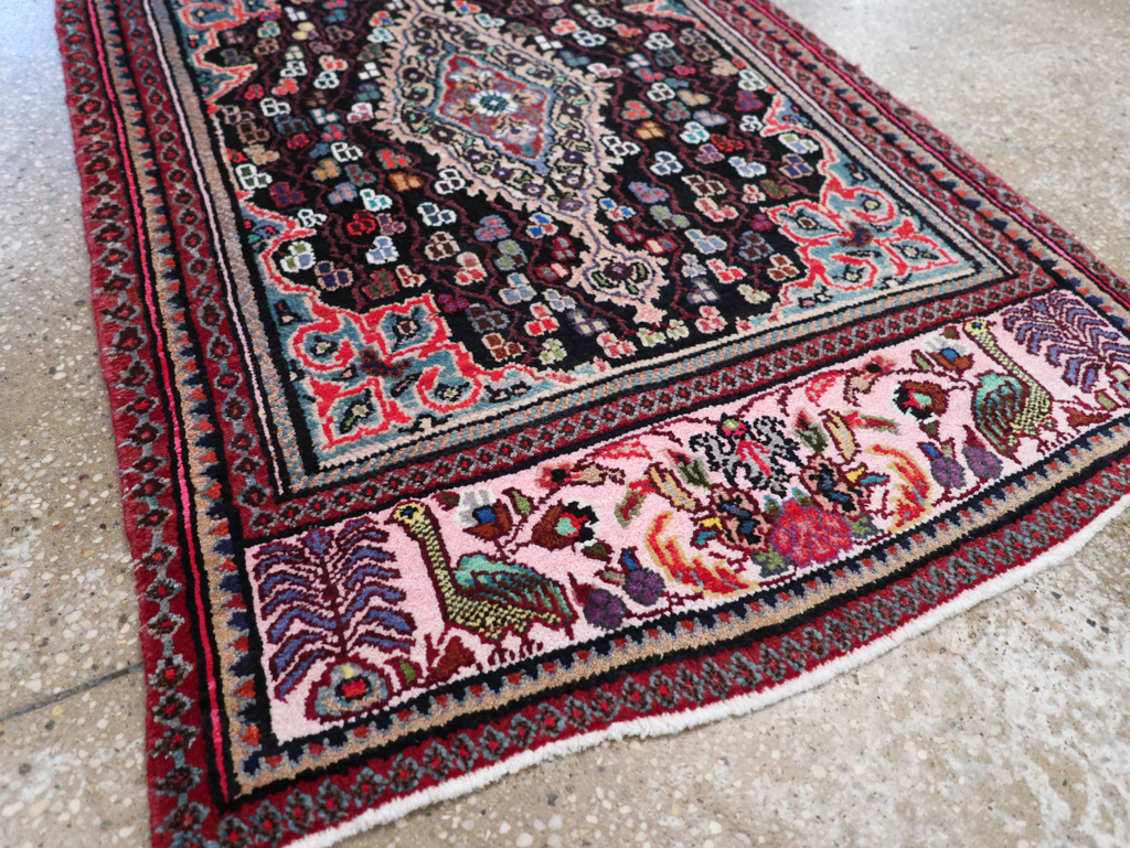 Vintage Persian Hamadan Rug, No.26224 - Staging