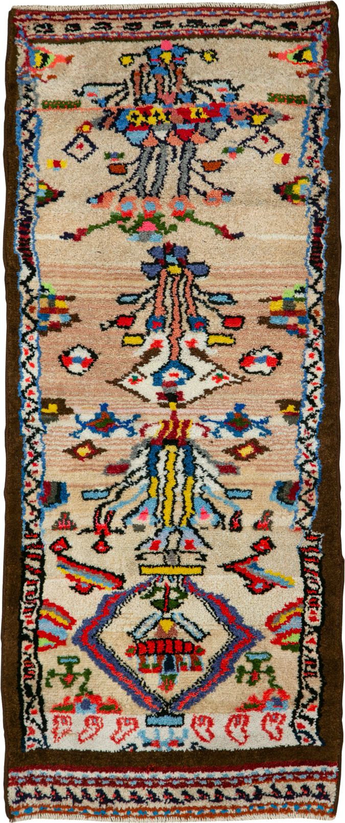Vintage Persian Hamadan Rug, No.26225 - Staging