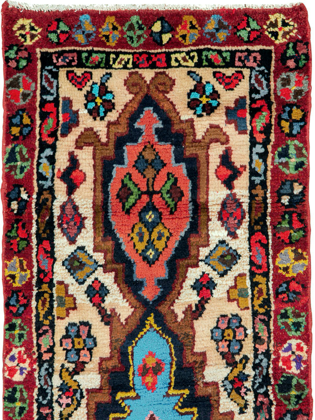 Vintage Persian Hamadan Rug, No.26229 - Staging