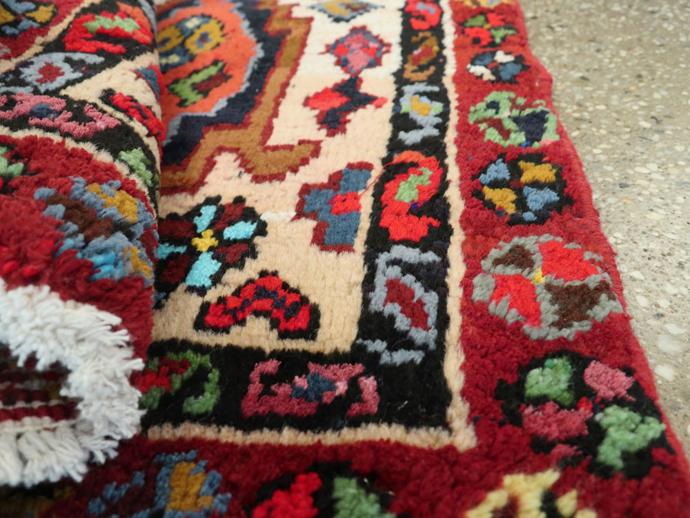 Vintage Persian Hamadan Rug, No.26229 - Staging