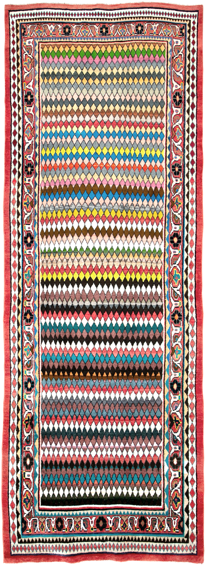 Vintage Persian Mahal Runner, No.26232 - Staging