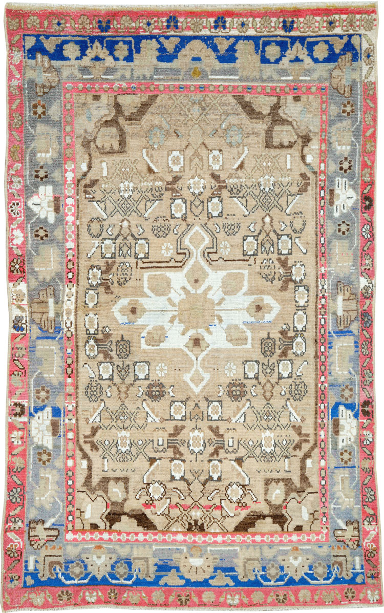 Vintage Persian Hamadan Rug, No.26233 - Staging
