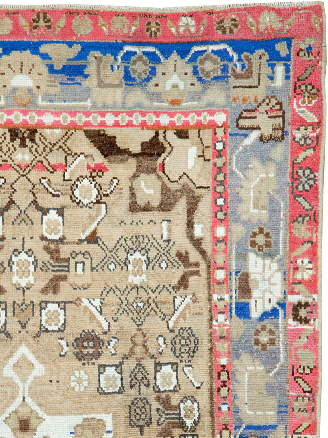 Vintage Persian Hamadan Rug, No.26233 - Staging