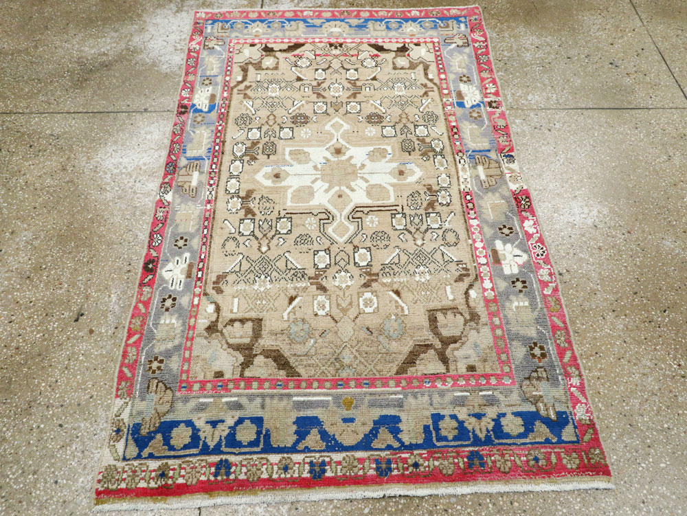 Vintage Persian Hamadan Rug, No.26233 - Staging