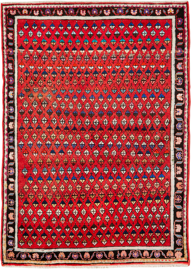 Vintage Persian Hamadan Rug, No.26234 - Staging