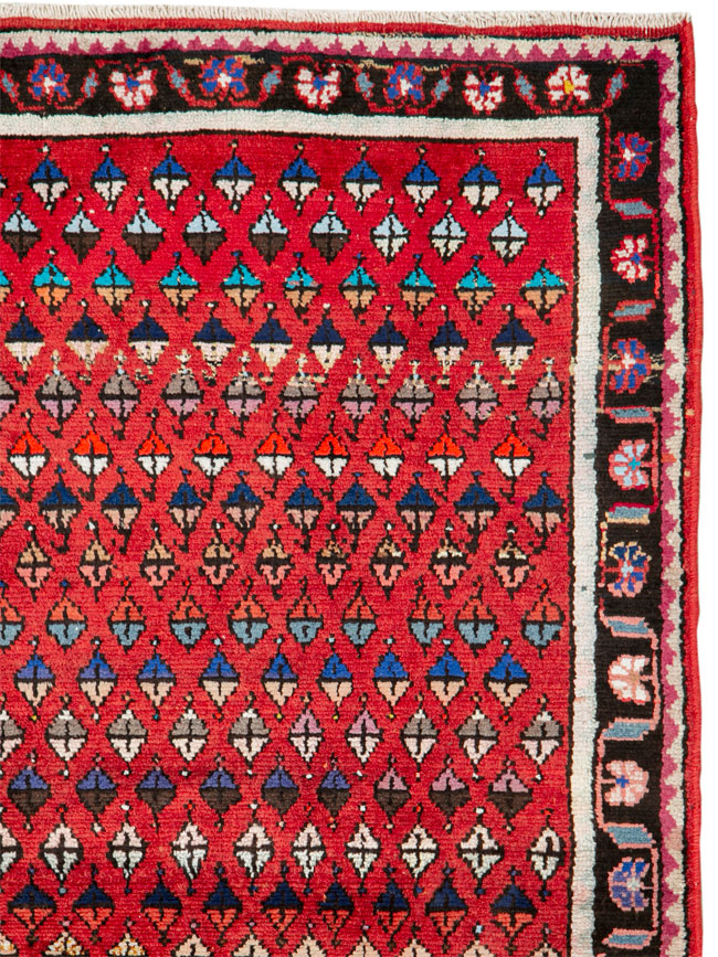 Vintage Persian Hamadan Rug, No.26234 - Staging