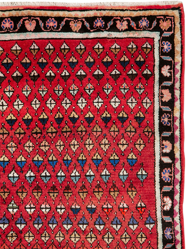Vintage Persian Hamadan Rug, No.26234 - Staging