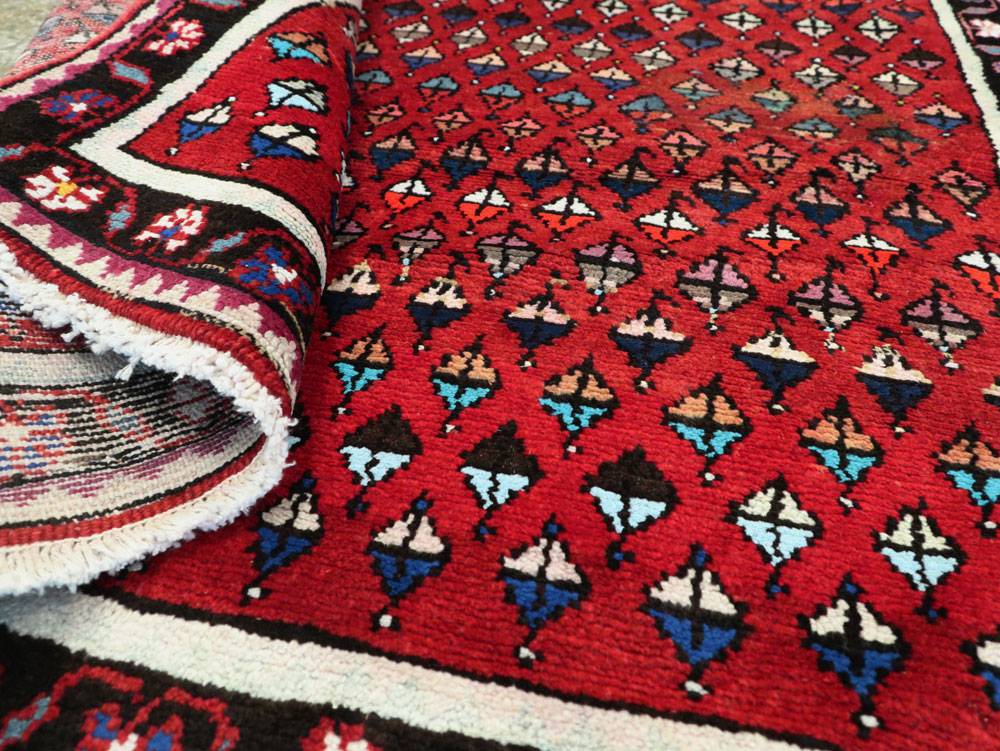 Vintage Persian Hamadan Rug, No.26234 - Staging