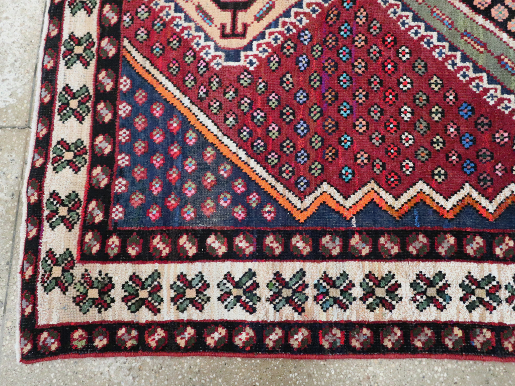 Vintage Persian Shiraz Rug, No.26248 - Staging