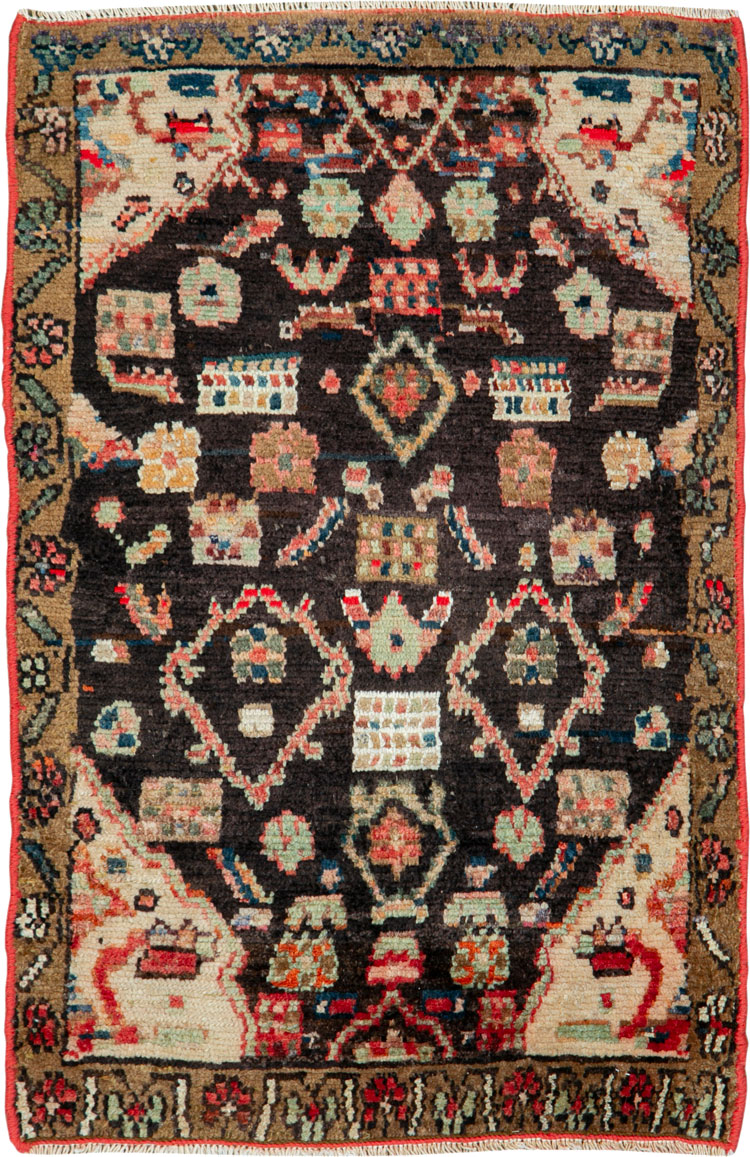 Vintage Persian Hamadan Rug, No.26253 - Staging