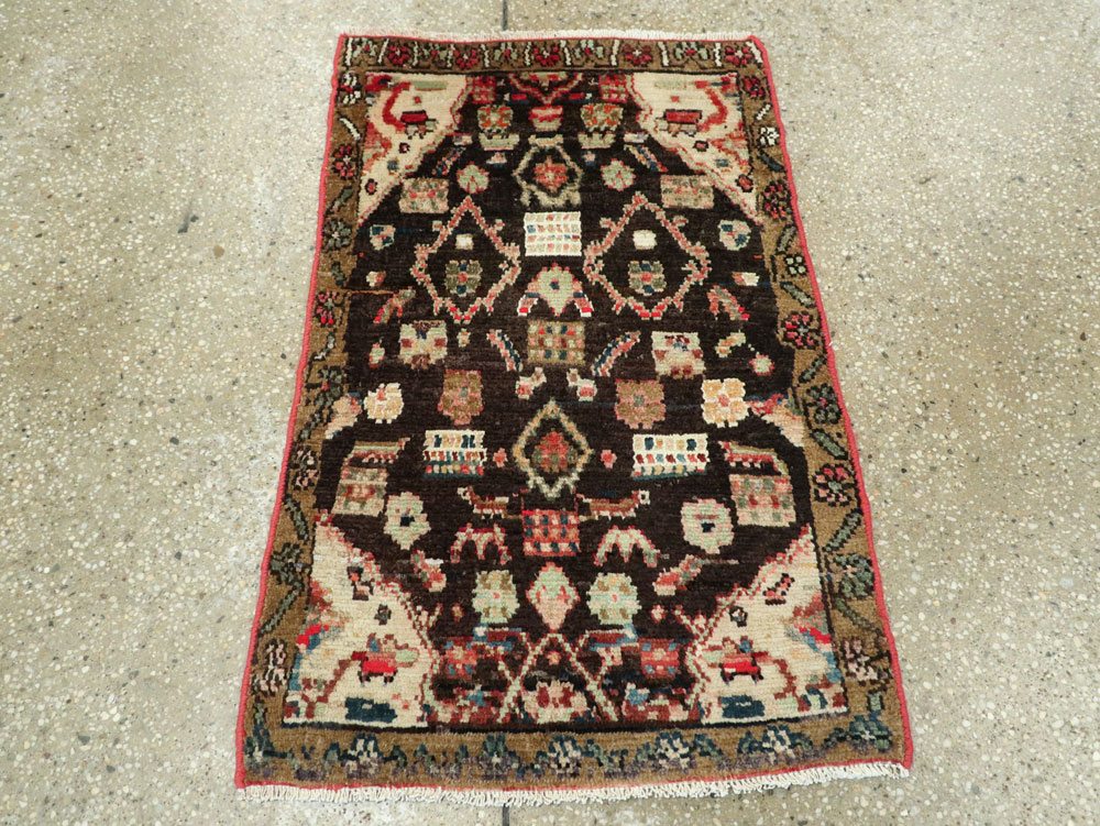 Vintage Persian Hamadan Rug, No.26253 - Staging