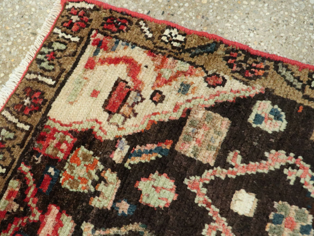 Vintage Persian Hamadan Rug, No.26253 - Staging