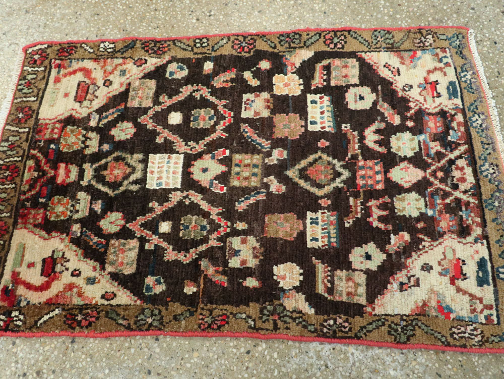 Vintage Persian Hamadan Rug, No.26253 - Staging