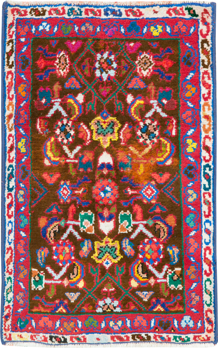 Vintage Persian Hamadan Rug, No.26254 - Staging