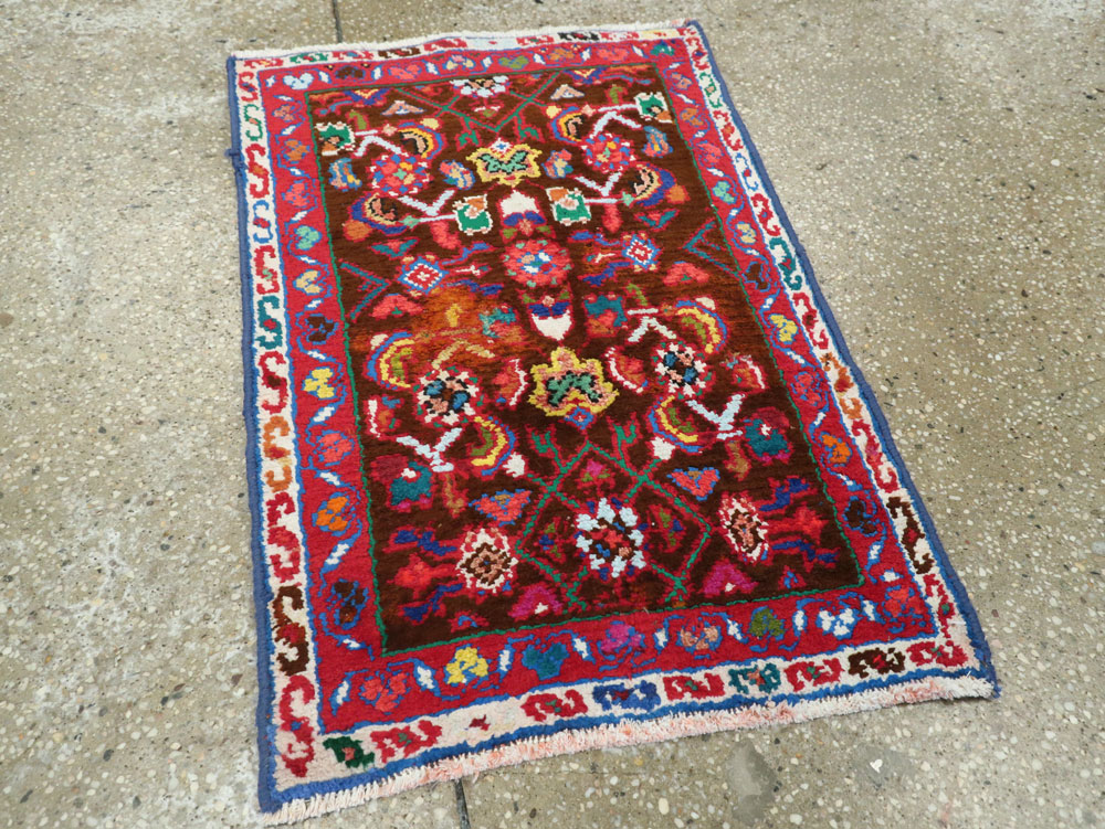 Vintage Persian Hamadan Rug, No.26254 - Staging