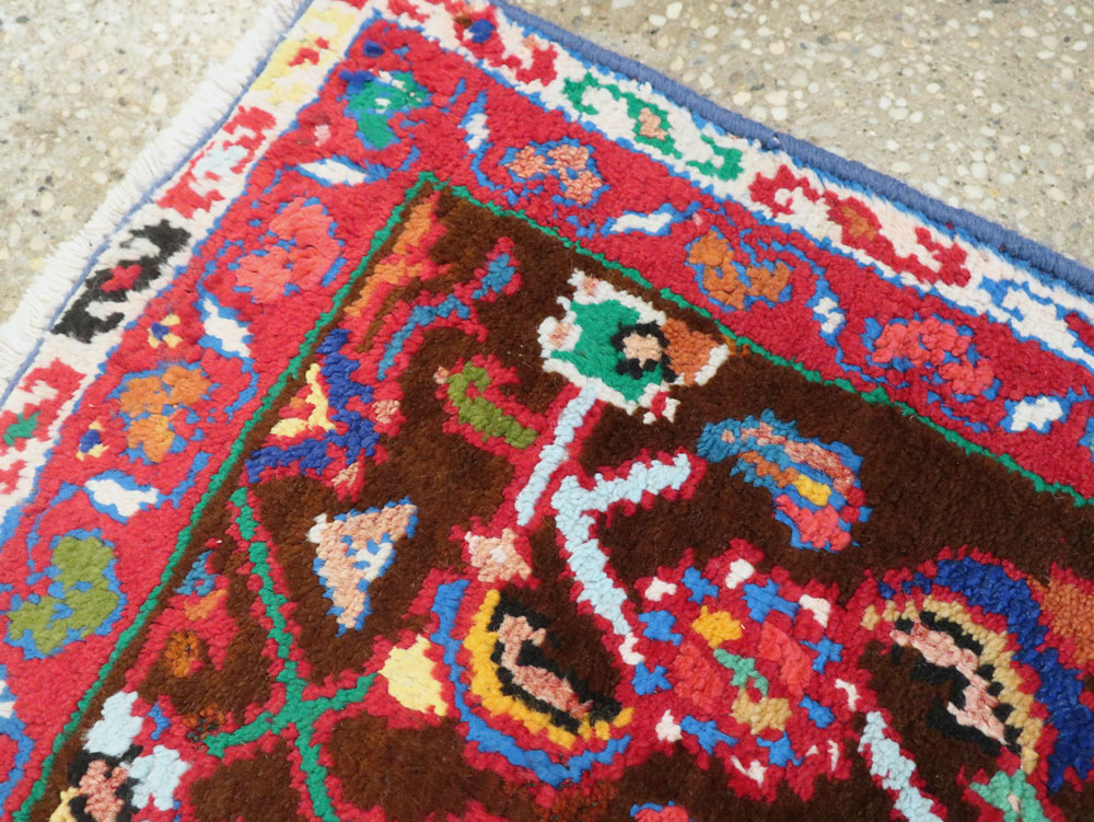 Vintage Persian Hamadan Rug, No.26254 - Staging