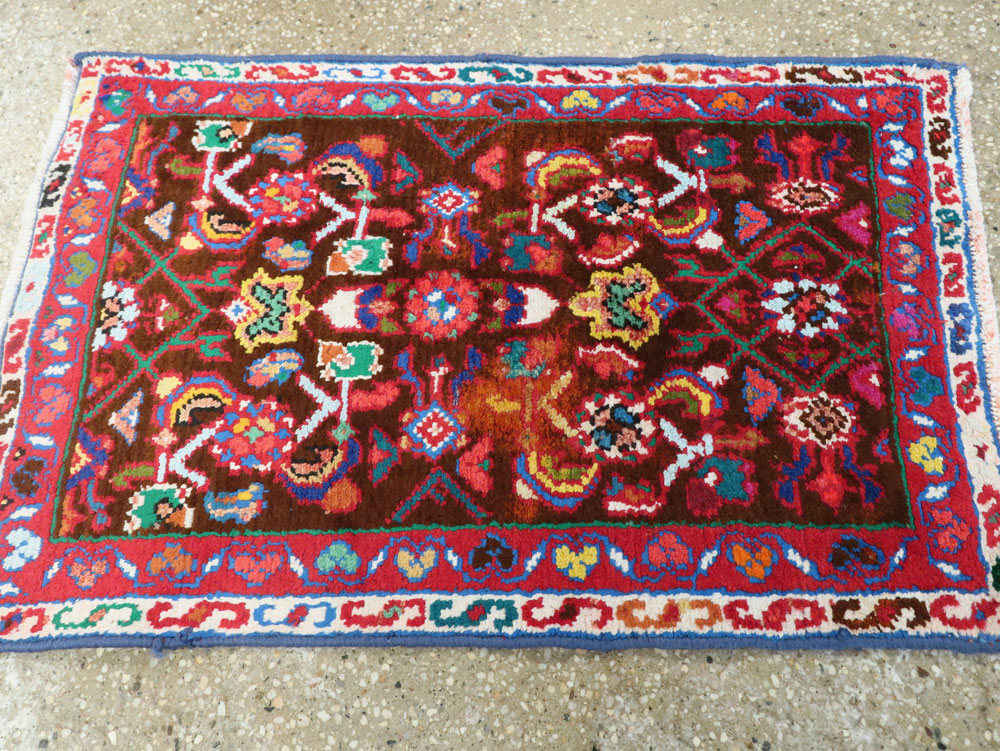 Vintage Persian Hamadan Rug, No.26254 - Staging