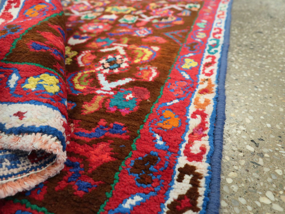 Vintage Persian Hamadan Rug, No.26254 - Staging