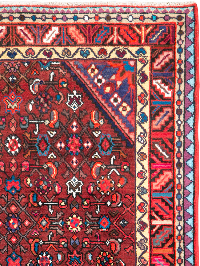 Vintage Persian Hamadan Rug, No.26259 - Staging