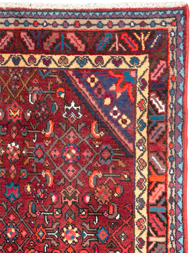 Vintage Persian Hamadan Rug, No.26259 - Staging