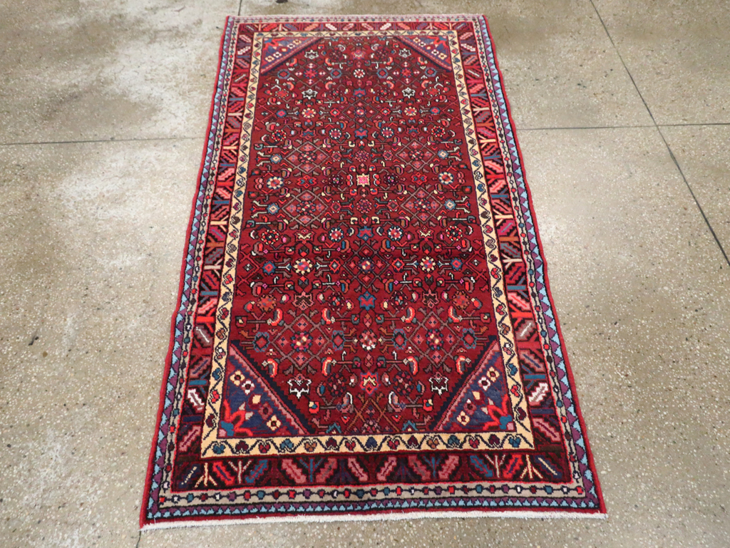 Vintage Persian Hamadan Rug, No.26259 - Staging