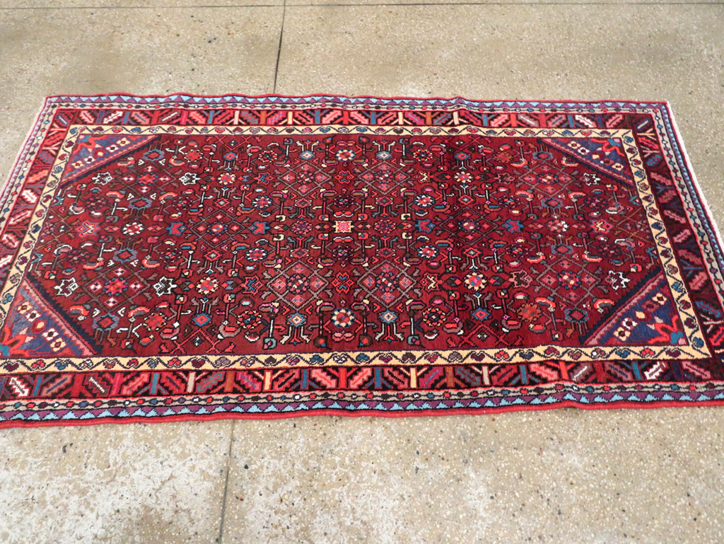 Vintage Persian Hamadan Rug, No.26259 - Staging