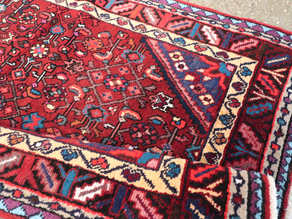 Vintage Persian Hamadan Rug, No.26259 - Staging