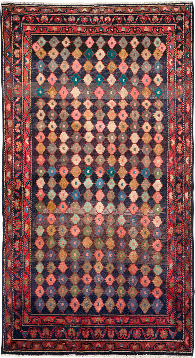 Vintage Persian Hamadan Rug, No.26261 - Staging