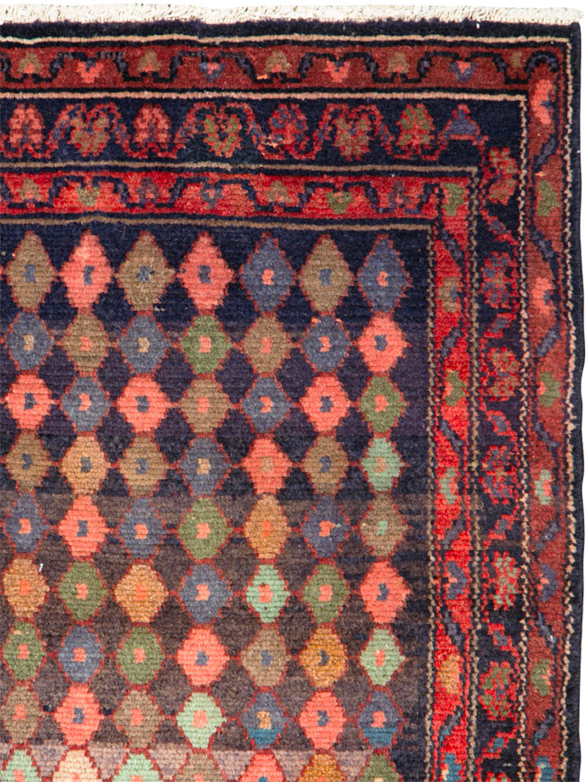 Vintage Persian Hamadan Rug, No.26261 - Staging