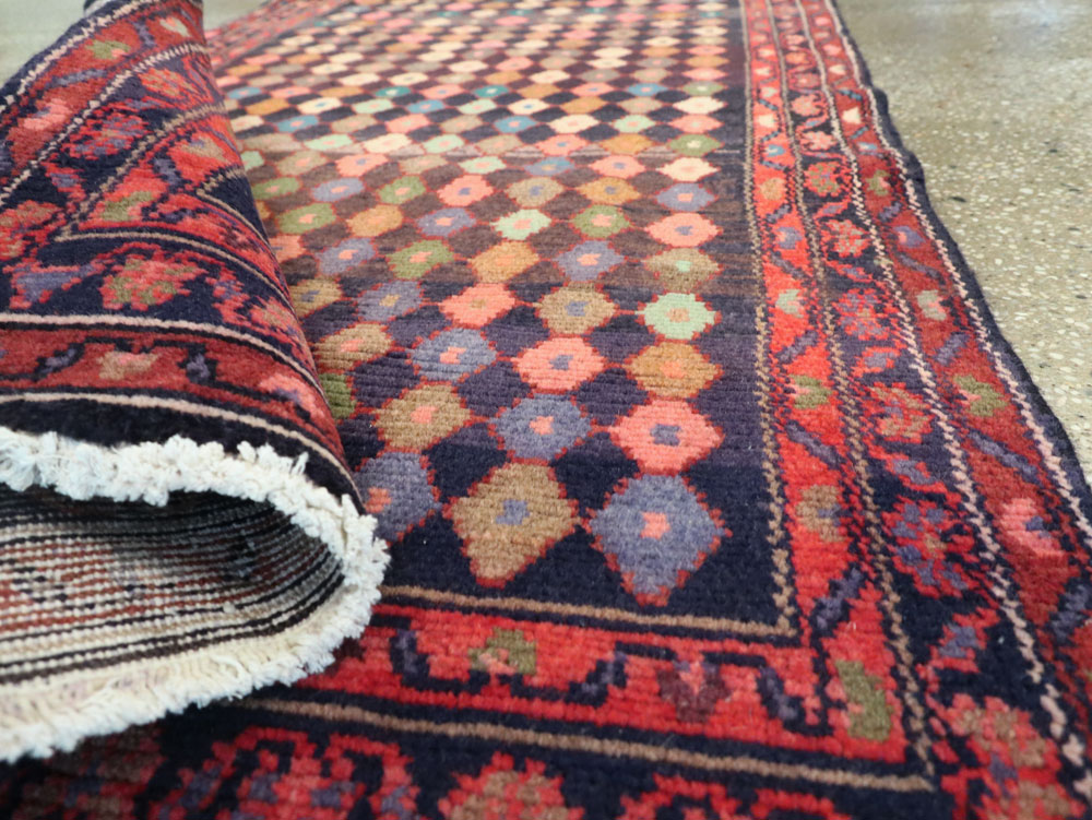 Vintage Persian Hamadan Rug, No.26261 - Staging