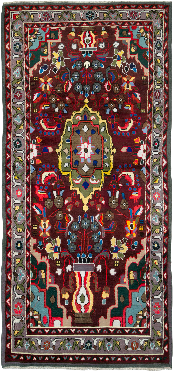 Vintage Persian Hamadan Rug, No.26263 - Staging