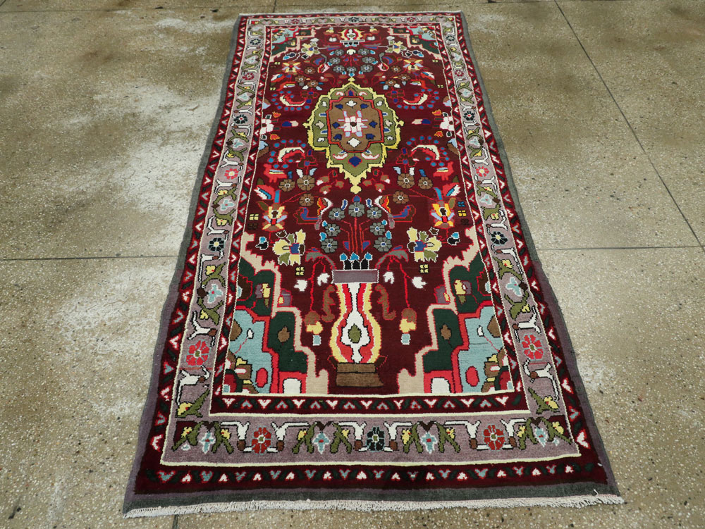 Vintage Persian Hamadan Rug, No.26263 - Staging
