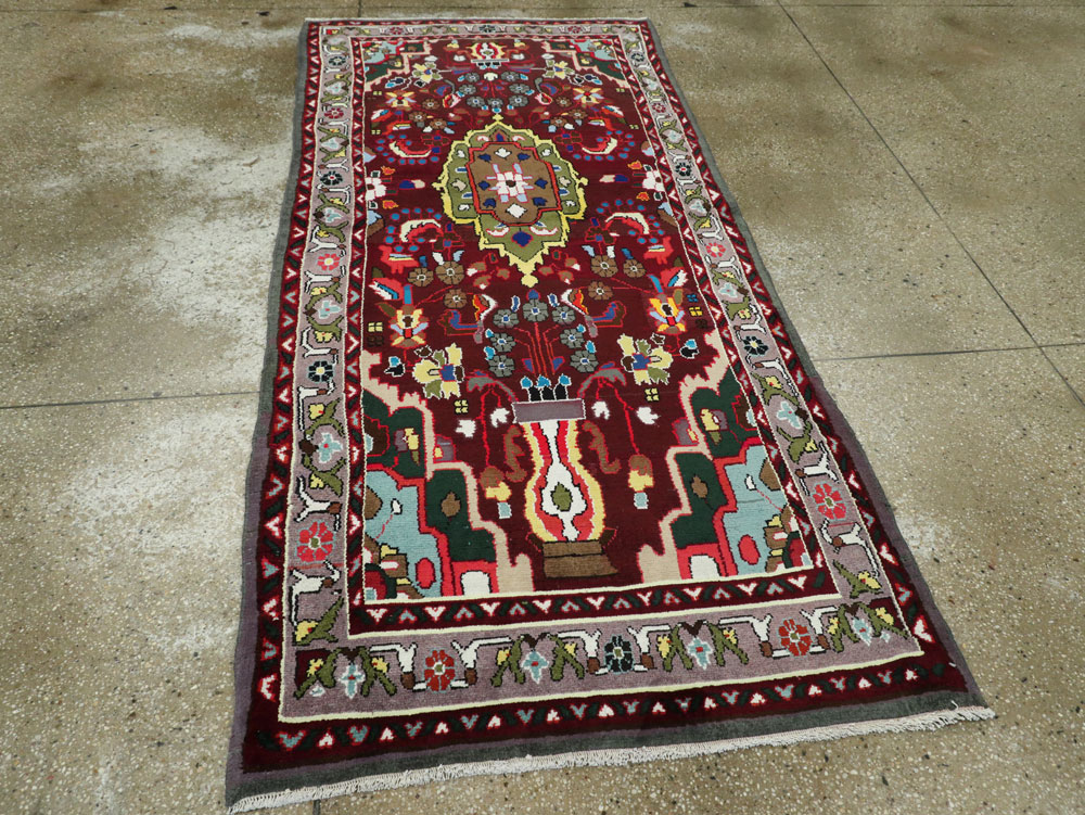 Vintage Persian Hamadan Rug, No.26263 - Staging